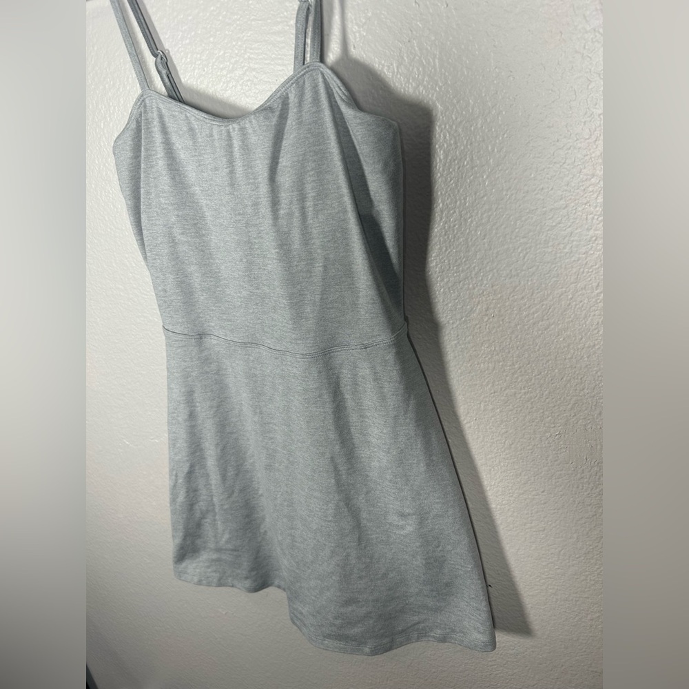 Alo Yoga Courtside Tennis Dress Heather Gray Alosoft Fit Flare Small S - Picture 5 of 10